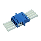 LC QUAD One-piece Plastic Fiber Optic Adapter/Coupler with Flange