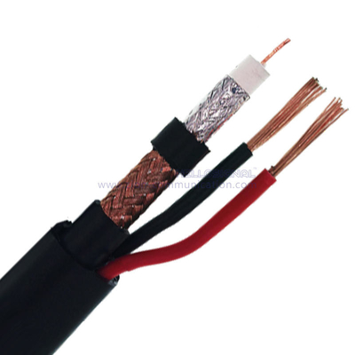 Good Quality RG59 E 50% CCA 2C 0.75MM2 CCA Common Coaxial Cable RG59 With 2 Cores Power RG59 CCTV Cable