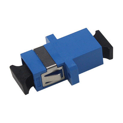 SC UPC SX Fiber Optic Adapter with Flange Featuring Ceramic Sleeve ≤ 0.2dB Alternating Loss and Wide Operating Temperature (-40 to +85℃)