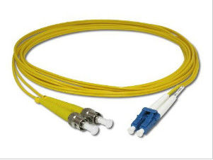 3.0mm PVC Jacket ST to LC Duplex Singlemode G.652D Fiber Optic Patch Cord in Yellow