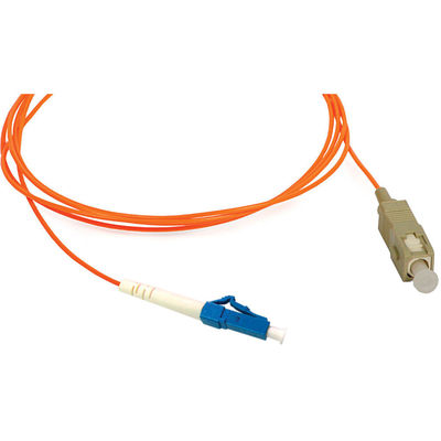 SC to LC Simplex Multimode 62.5 / 125 μm Fiber Optic Patch Cord with PVC or LSZH Jacket for Transmitter