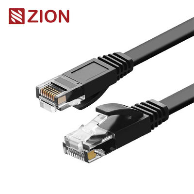 Zion Communication FLAT CAT6 UTP RJ45 Patch Cord Lan Cable Plug Connector for Mac, Computer, PC, Router, Modem