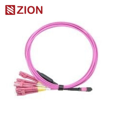 12 Fibers MPO-LC Fiber Optic Cable OM4 2.0mm Straight Harness for High-Density Data Centers