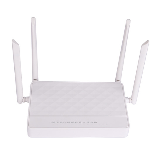 ONU GPON/EPON GACXR-4GE+1USB+2.4G+5GWIFI+CATV wifi router xpon gepon customized ports 5dBi 4 antennas ONU GPON ONU