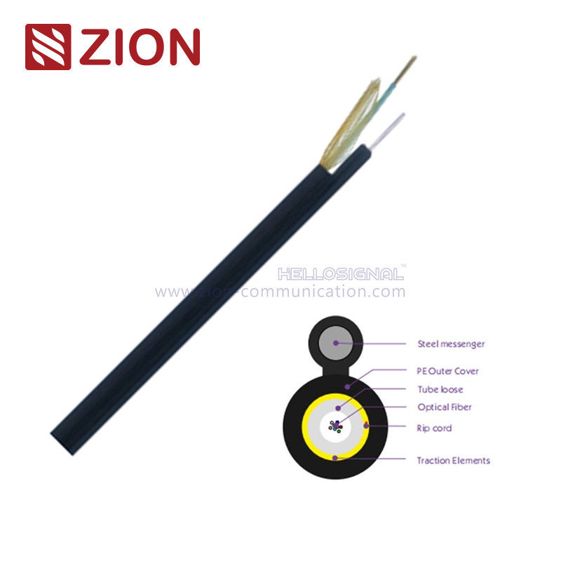 FTTH Drop Fiber Optic Cables GYXY-8S Aramid Yarns Tubes 4.6x8.8 HDPE
