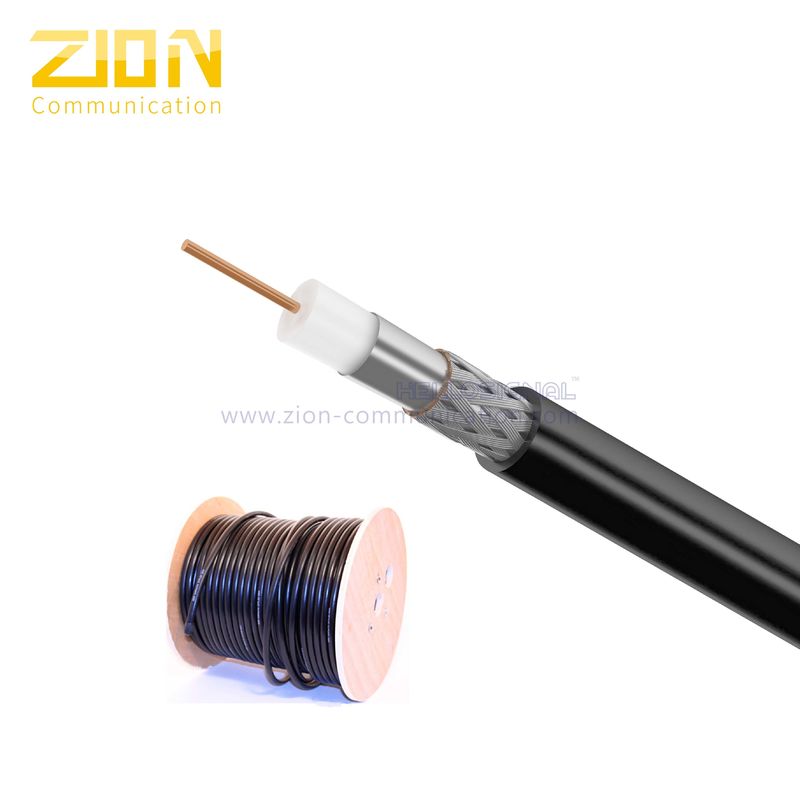 CMR Rated RG6 Quad Shield Coaxial Cable 18 AWG CCS 60% AL Braiding for Antennas