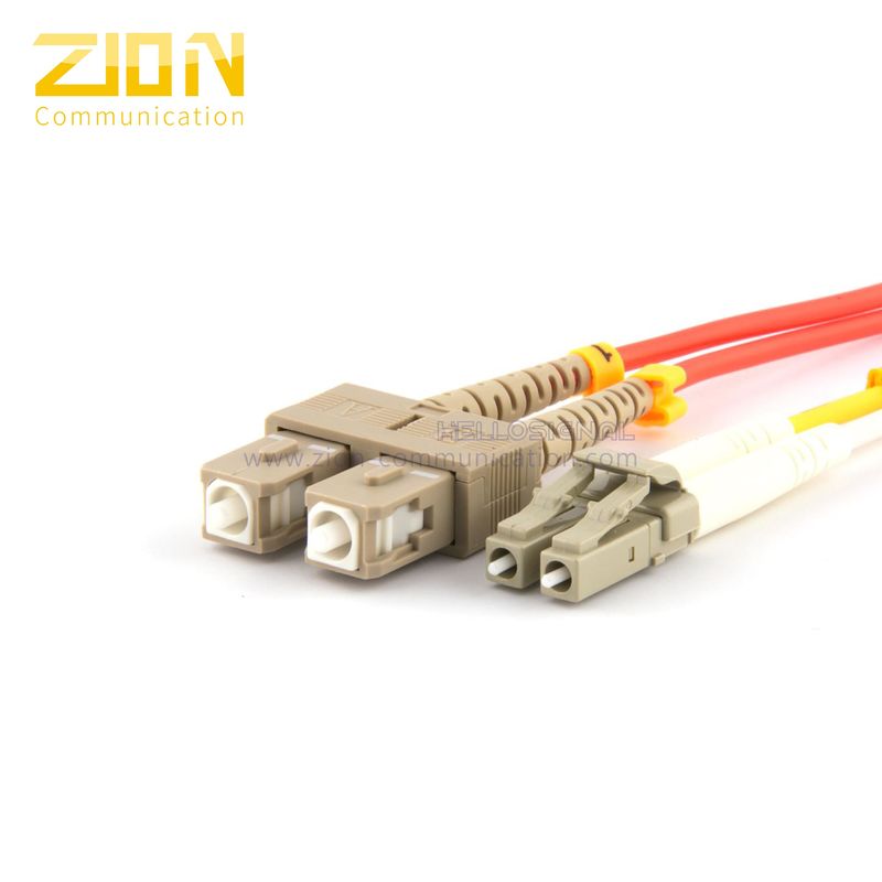 Gigabit Ethernet SC to LC Duplex Multimode 62.5 / 125 μm Fiber Optic Patch Cord for High-Speed Data Transmission
