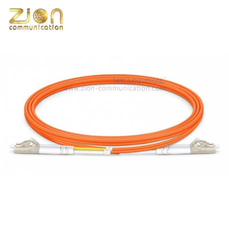 OM1 Multimode LC UPC to LC UPC Duplex Fiber Optic Patch Cord with 2.0mm PVC Jacket