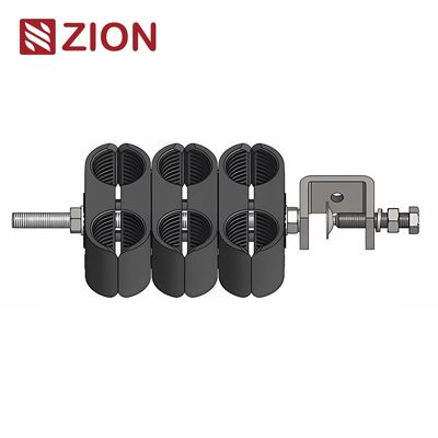 Braçadeira de cabo plano de queda Epdm de aço inoxidável de 6 vias para exterior